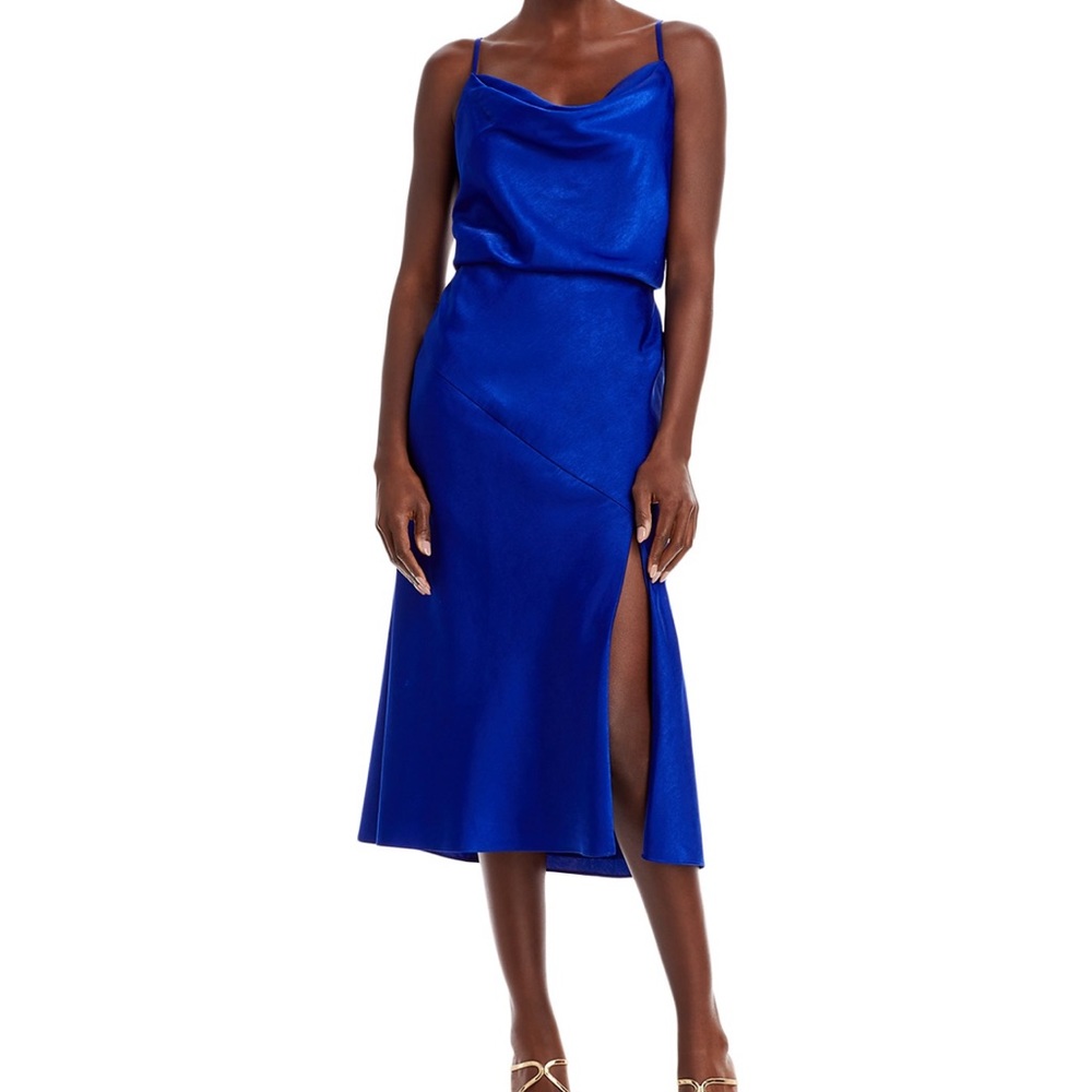 Aidan by Aidan Mattox Cowl Neck Midi Dress